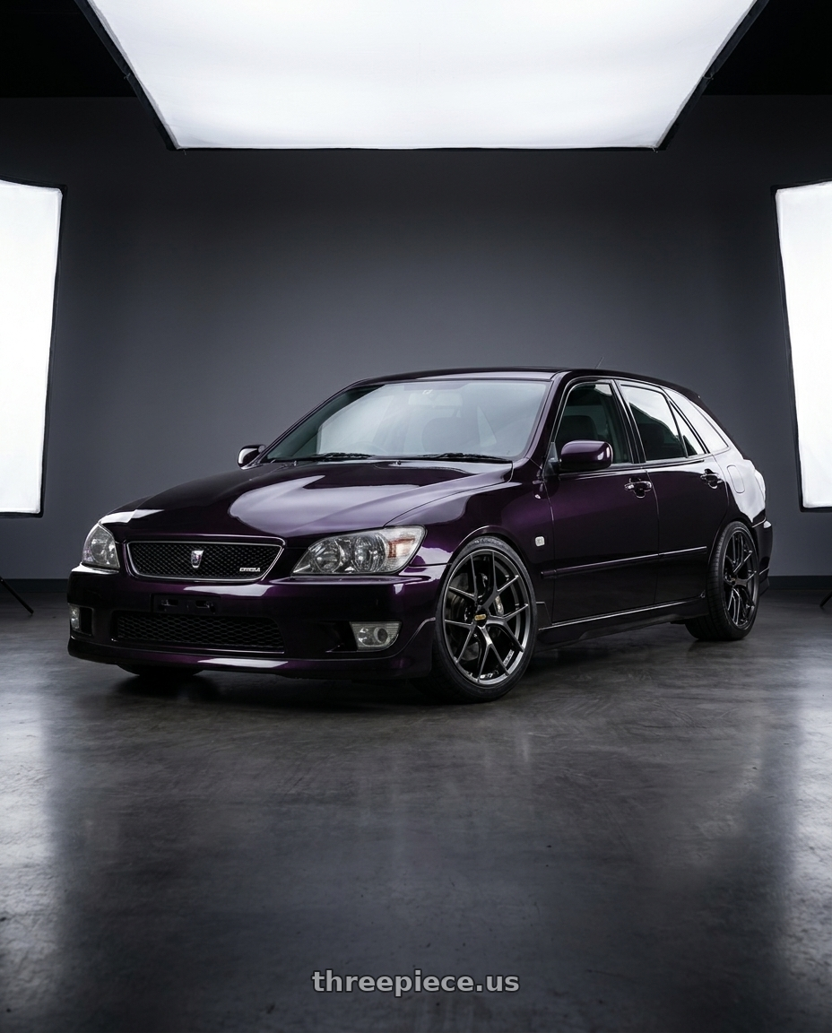 2001 toyota alteeza gita ,wagon,midnight purple paint,gun gray brake, with BBS FI-R CL 20x9.0+52 Diamond Black wheels