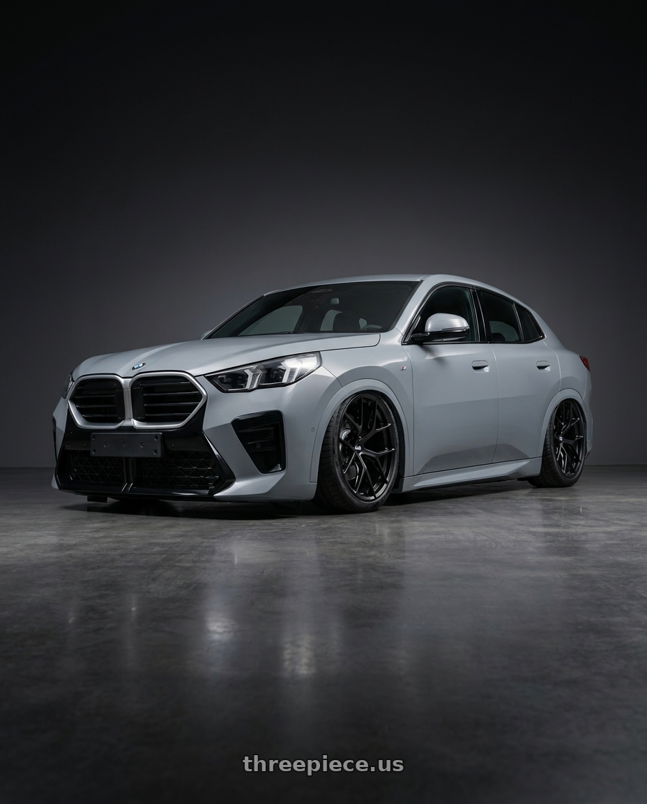 2025 Bmw ix2 alpine grey with BBS FI-R Evo 5x112 19x9.5+15 Satin Black wheels