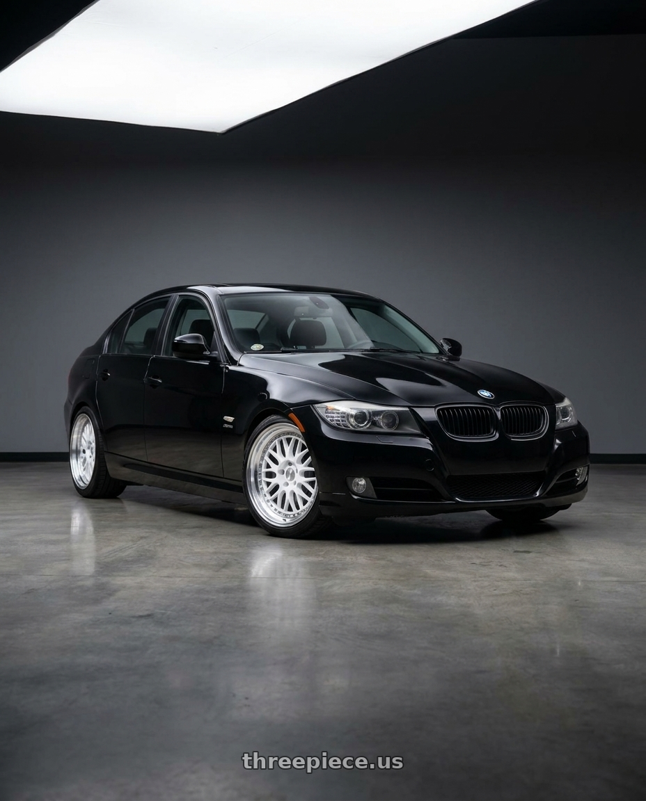 2010 BMW 328i xDrive with ESR Wheels SR SERIES SR01 5x120 18x8.5 +30 Gloss White wheels