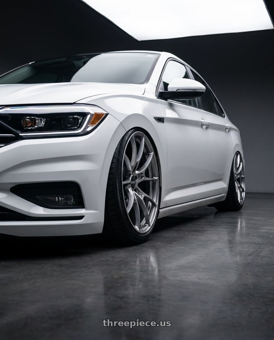 2019 Volkswagen Jetta Sel with Volk Racing G025 5x114.3 19x10.5 +22 FORMULA SILVER / DC wheels