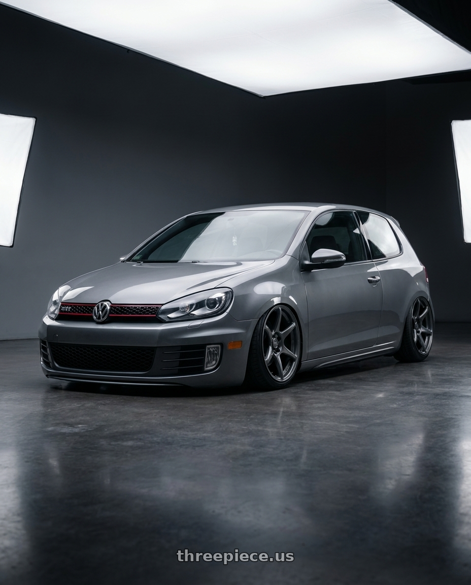 2013 Volkswagen GTI MK6 with Kansei K11G Tandem 5X112 18x8.5 35 Gunmetal wheels