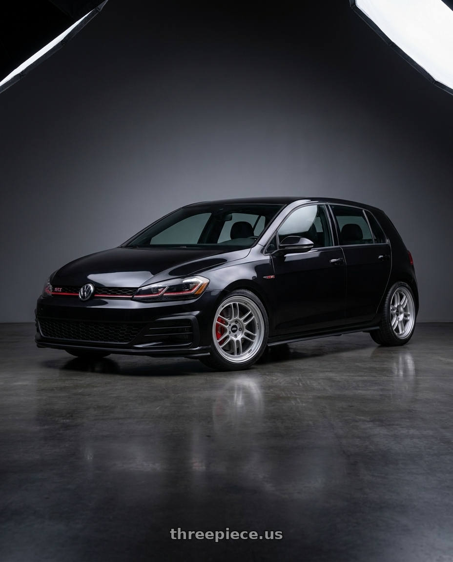 2021 Volkswagen GTI S with Enkei RPF1 5x112 18x7.5+48 Silver wheels