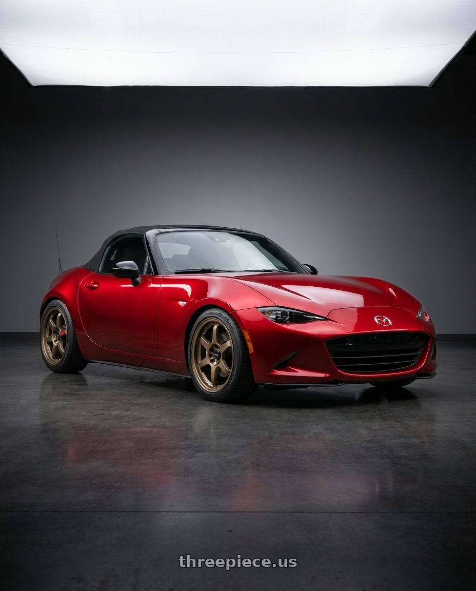 2024 mazda mx5 with Vors LT61 4x100 16x7 +35 Bronze wheels