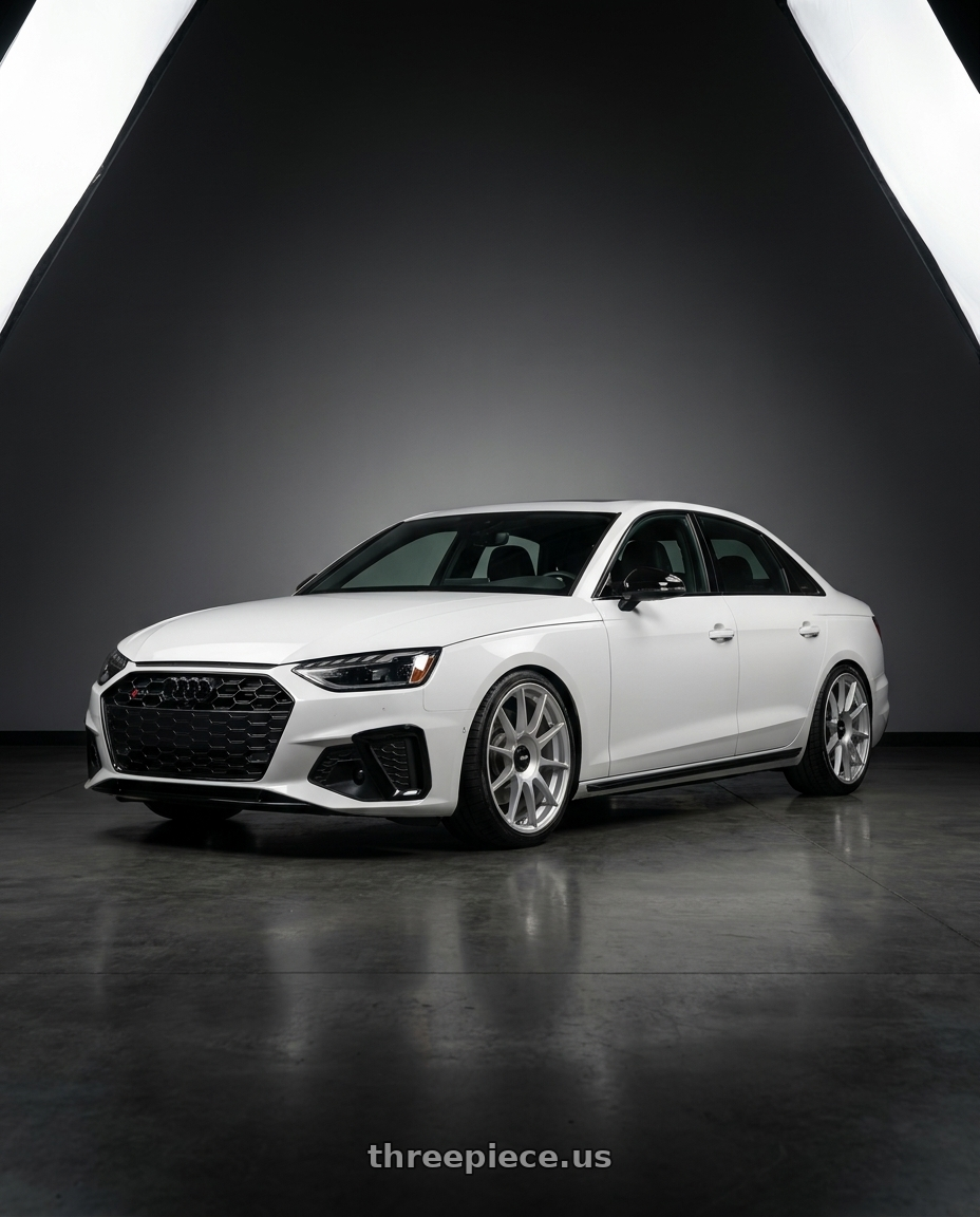 2020 Audi S4 with Rotiform DTM 6x120 20x8.5 +45 Silver wheels
