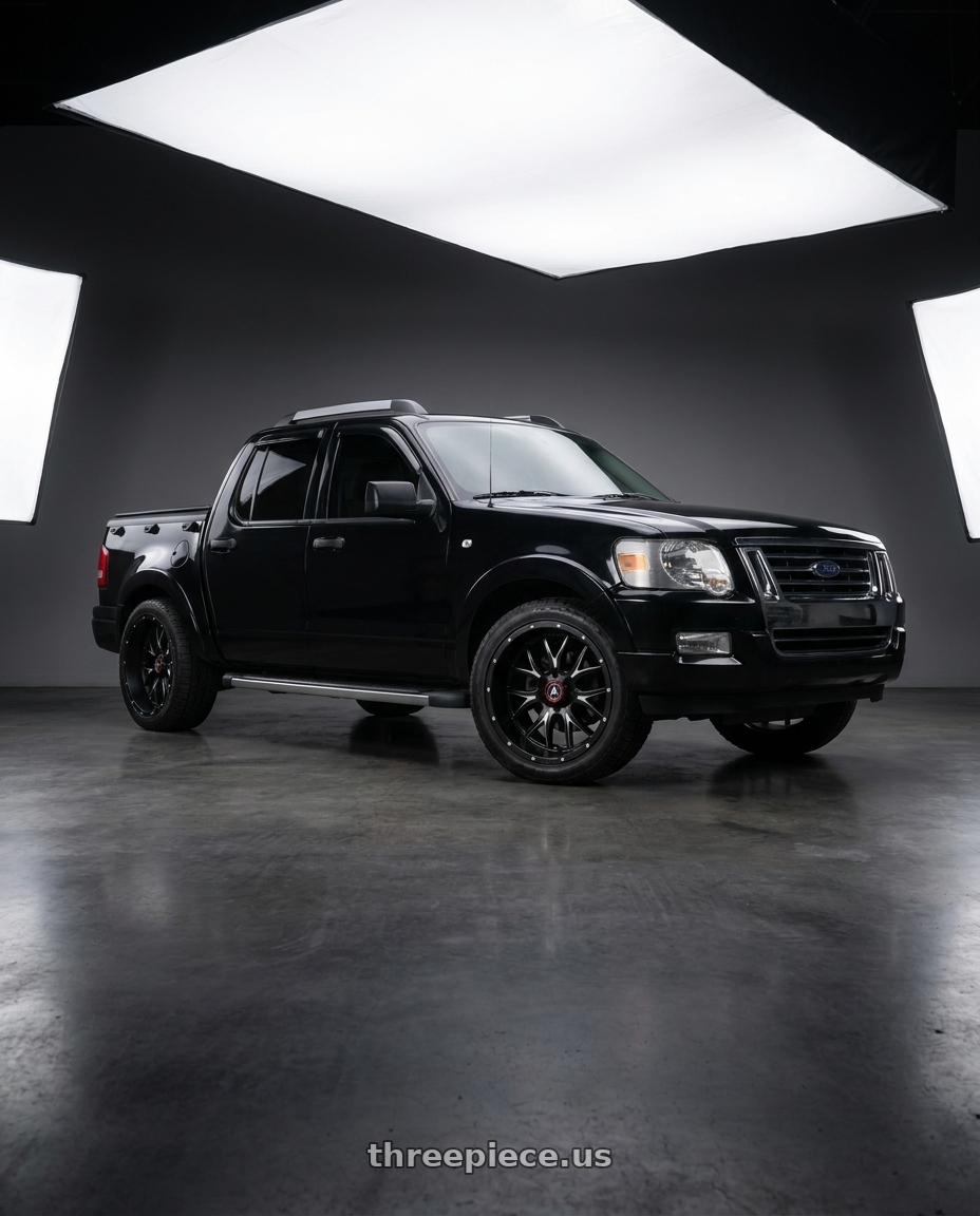 2007 Ford sport trac with Asanti Off Road AB807 CARBINE 5X127 20X9 +18 SATIN BLACK MILLED wheels