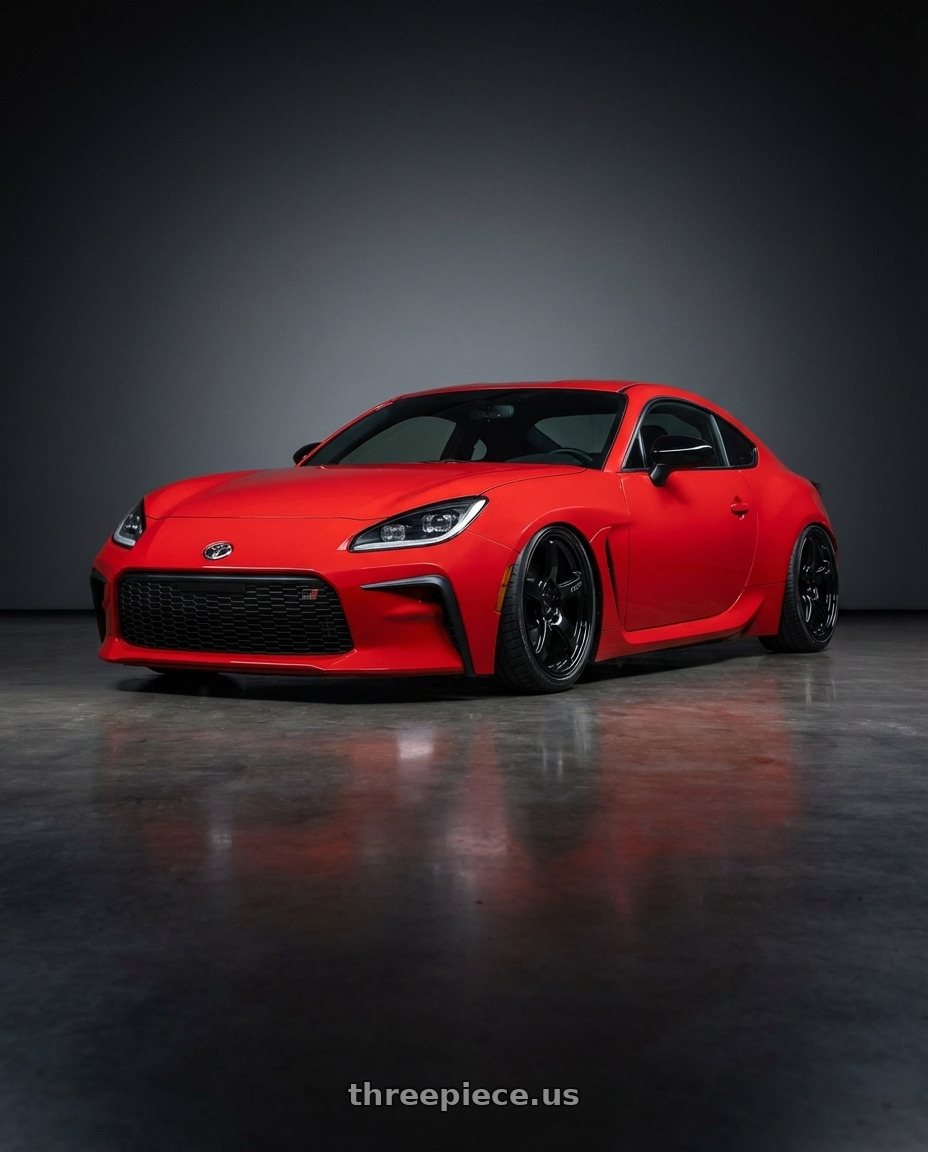 2024 Toyota GR86 with Gram Lights 57CR 5x114.3 18x9.5+22 Glossy Black wheels