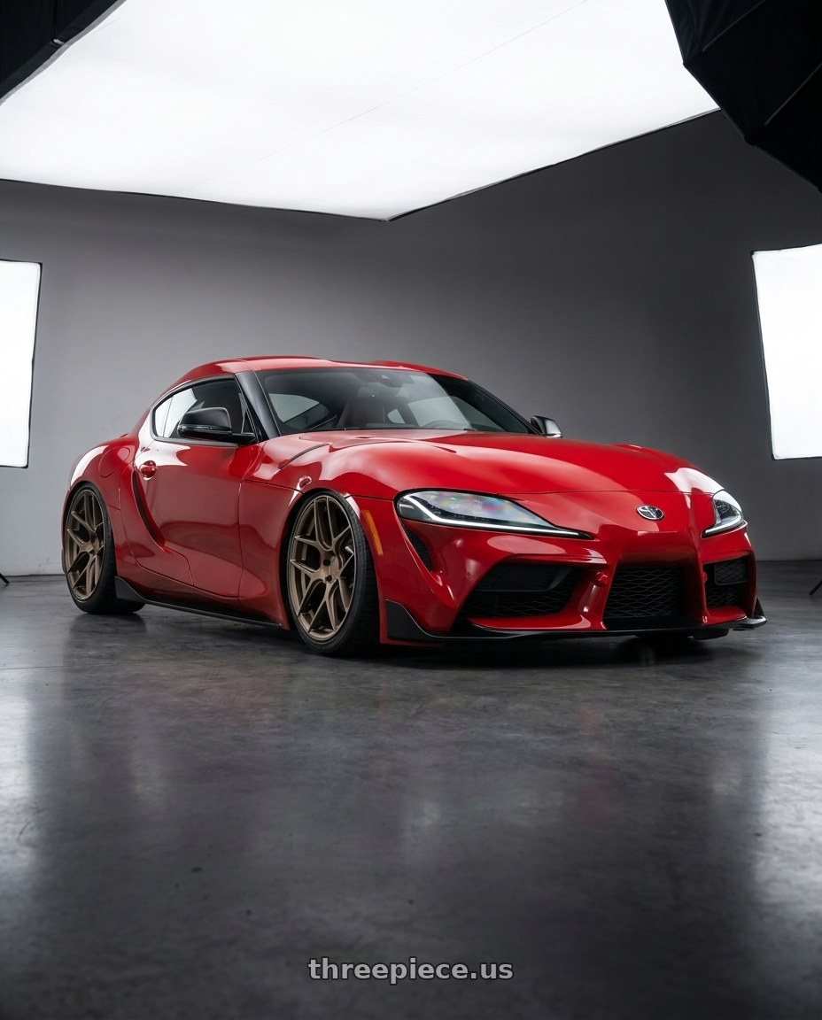 2023 Toyota GR Supra with Aodhan AFF2 5x112 19x8.5+35 Matte Bronze wheels