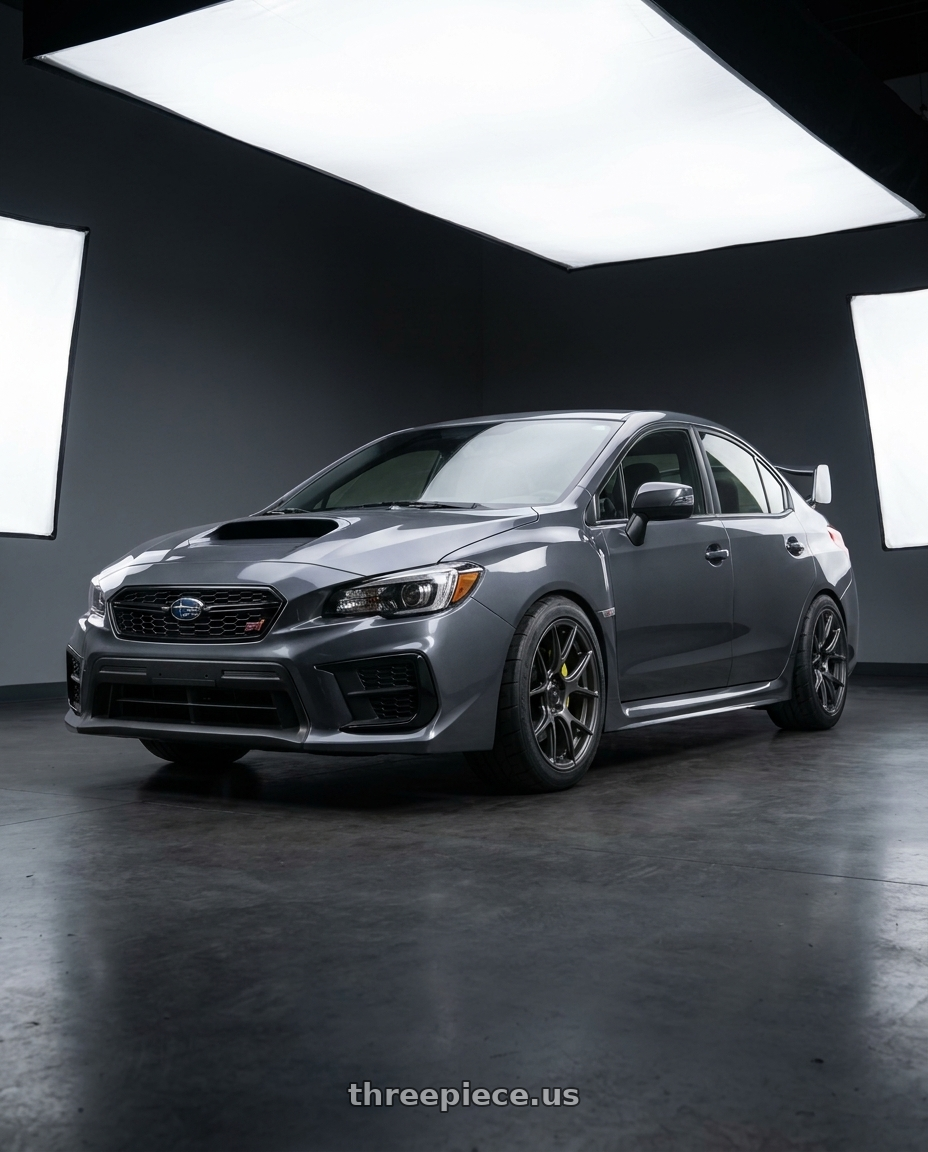 2021 Subaru WRX STI with Konig Ampliform 5x114.3 18x9.5+35 Dark Metallic Graphite wheels