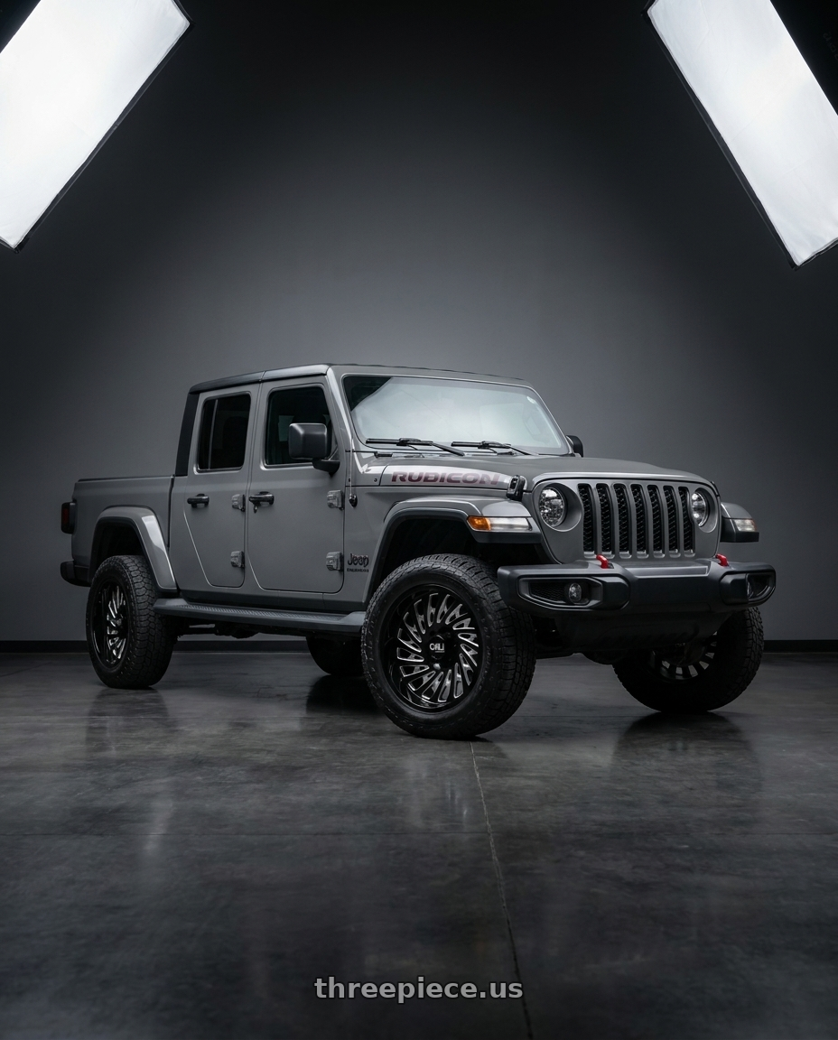 2021 Jeep Gladiator Sport with Cali Off-Road Switchback 9108 5x127 20x12-51 Gloss Black/Milled wheels
