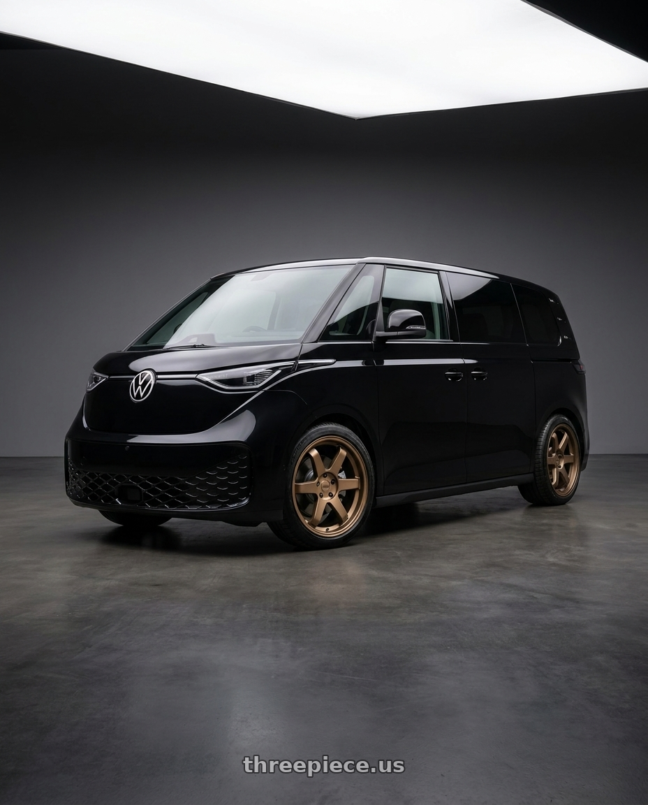 2025 VW ID Buzz with KATANA RACING KR08 5x112 18x8 +40 Matte Bronze wheels
