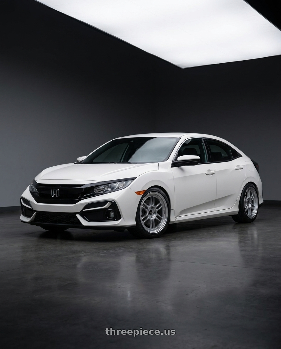 2021 Honda Civic Type R with Enkei RPF1 5x120 18x8.5+40 Silver wheels