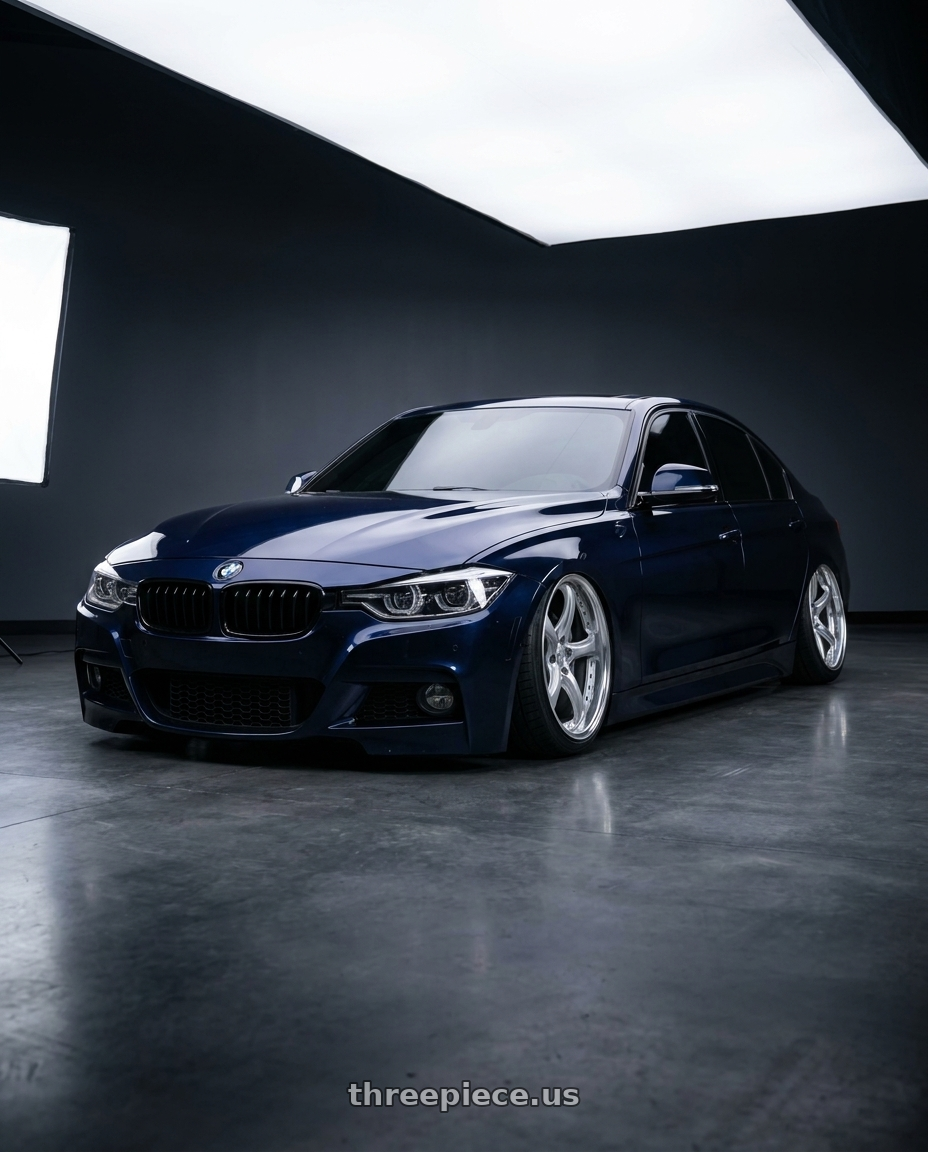 2018 bmw 340i with Work Wheels VS-KF 5x120 18x9+40 Light Grey Silver A Disk FULL REVERSE wheels