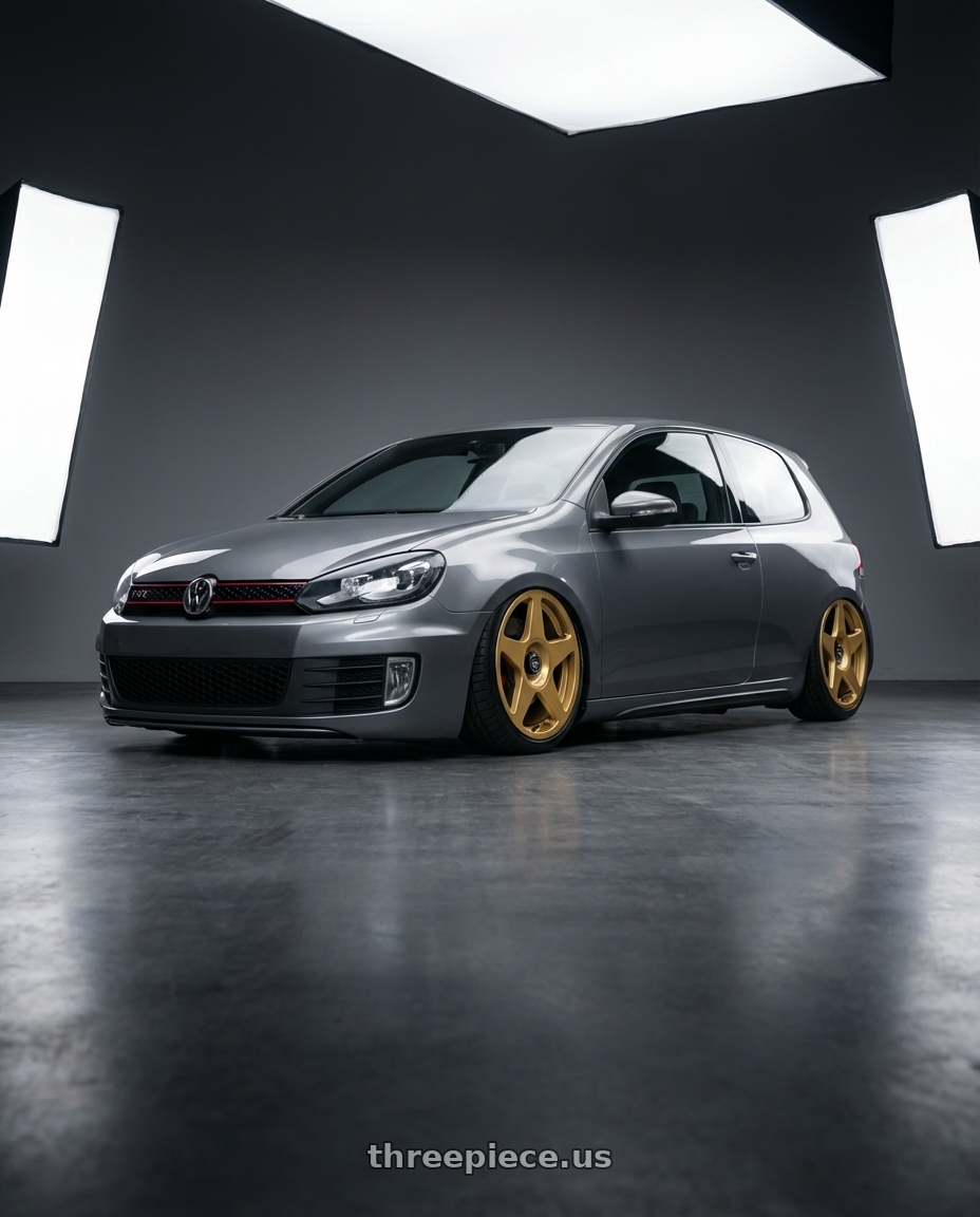 2013 Volkswagen GTI MK6 with fifteen52 TARMAC EVO 5x112 / 5x120 18x8.5 +35 GOLD (GLOSS GOLD) wheels