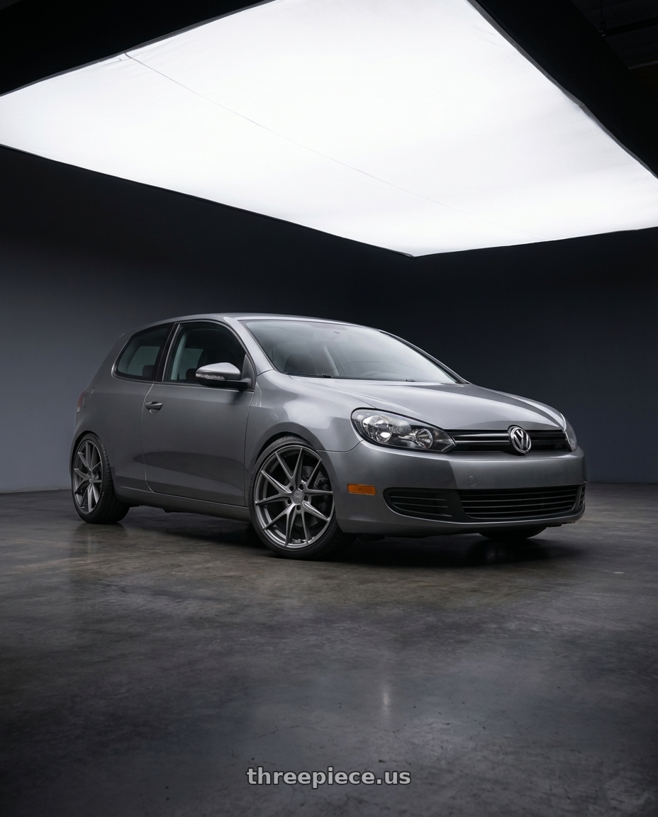2013 Volkswagen GTI MK6 with Niche 1PC M116 MISANO 5X112 18X8 +42 MATTE GUN METAL wheels
