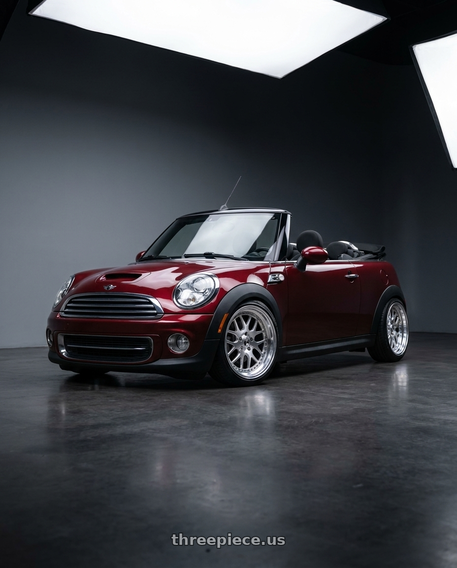 2014 r57 mini cooper convertible wine red with Fuel Forged FF109 8x165.1 20x9 +0 POLISHED wheels