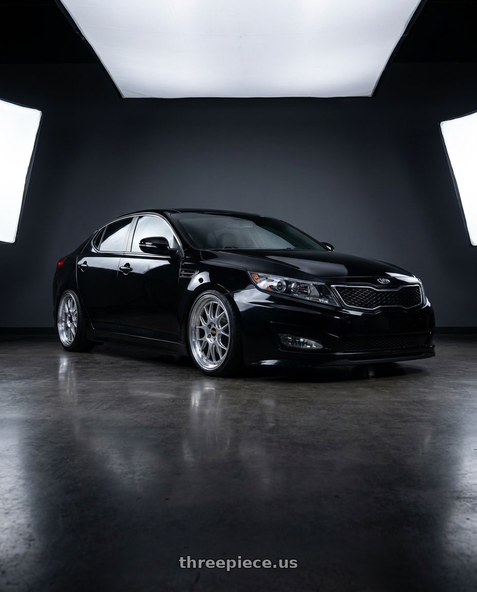 2010 kia optima Black with BBS LM-R 5x114.3 19x8.5+43 Diamond Silver wheels