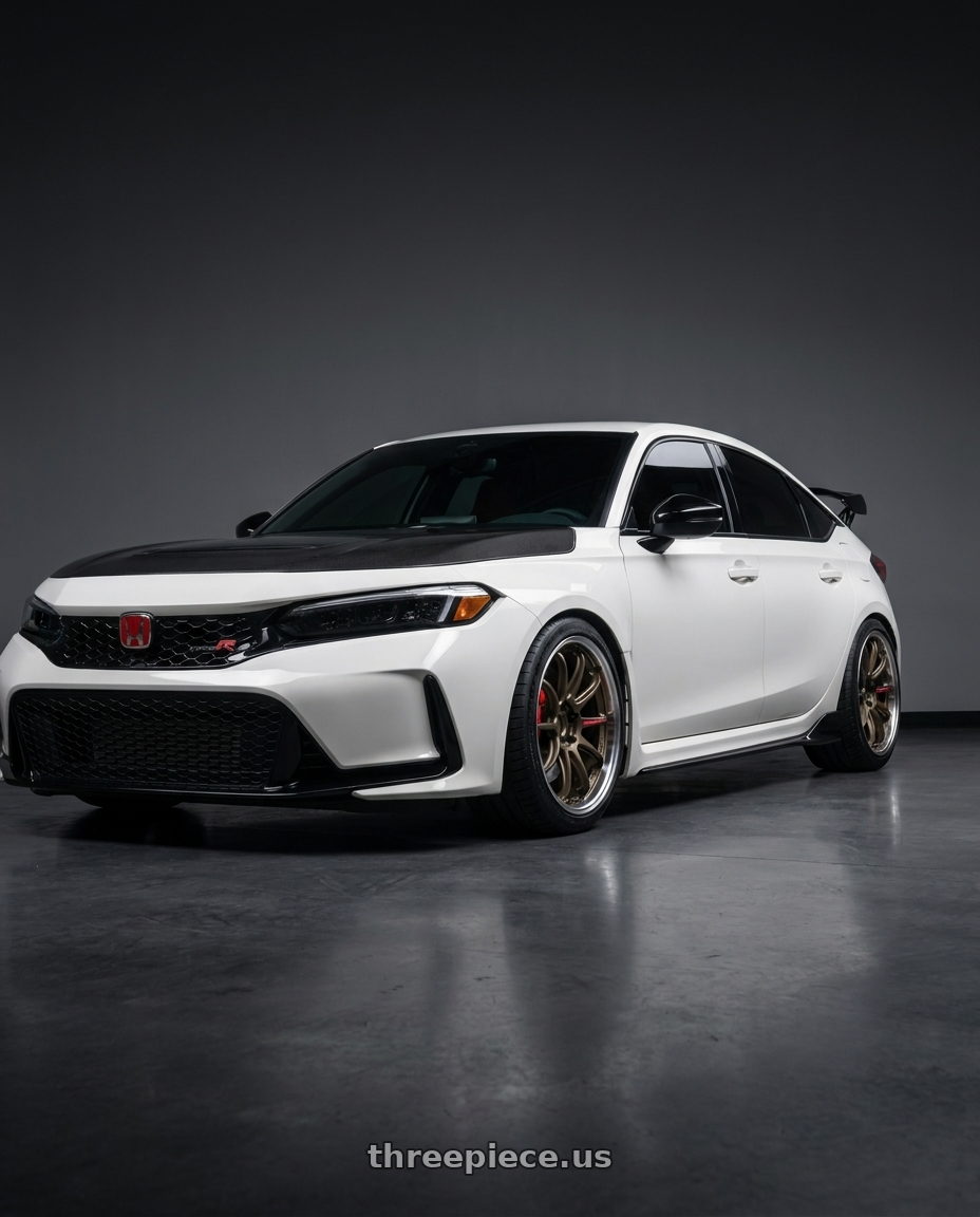 2024 honda civic type r with Work Zr10 2P 5x120 19x9.5 +45 Matte Bronze wheels