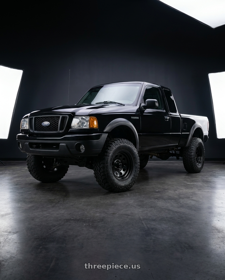 2005 ford ranger xlt 4 with Allied - Pacer Black Modular Trailer 8X6.50 16x6 00 Gloss Black wheels