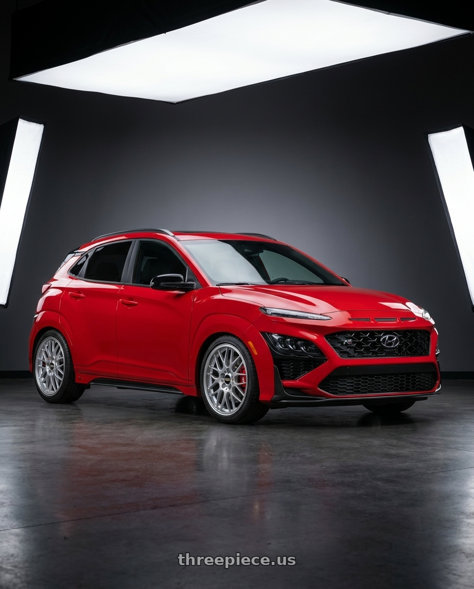 2023 Hyundai Kona N with BBS RG-R 4x100 17x7.0+38 Diamond Silver wheels