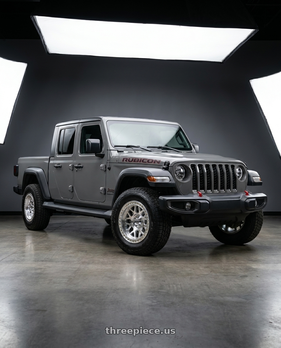 2021 Jeep Gladiator Sport with KMC KM235 GRENADE CRAWL BEADLOCK 5X127 17X9 -38 MACHINED wheels