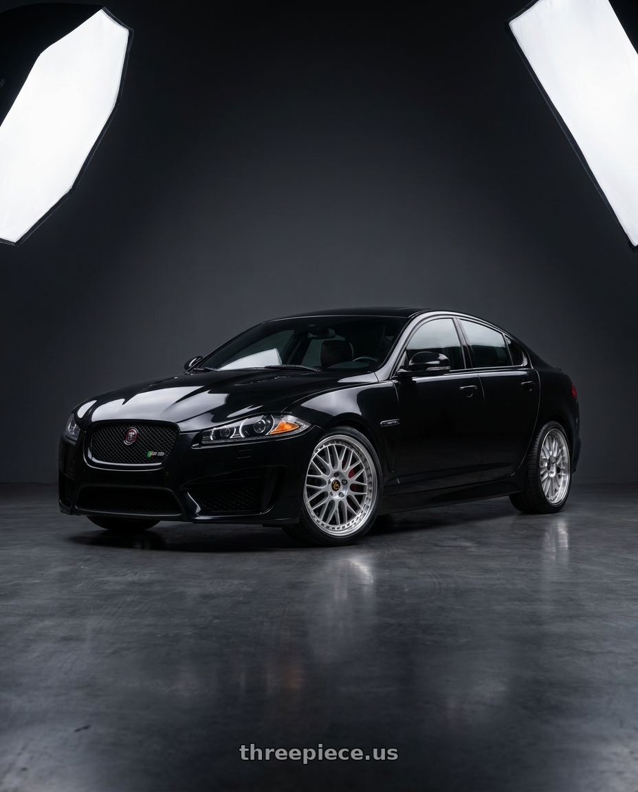 2015 Jaguar XFR-S with Work Vs-Xx 5x100 18x7+51 A Disk Light Grey Silver wheels