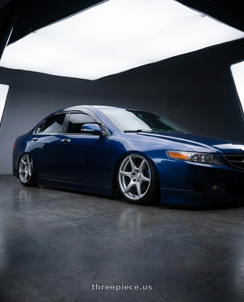 2008 Acura tsx  with Kansei K11S Tandem 5X100 18x9.5 22 Hyper Silver wheels