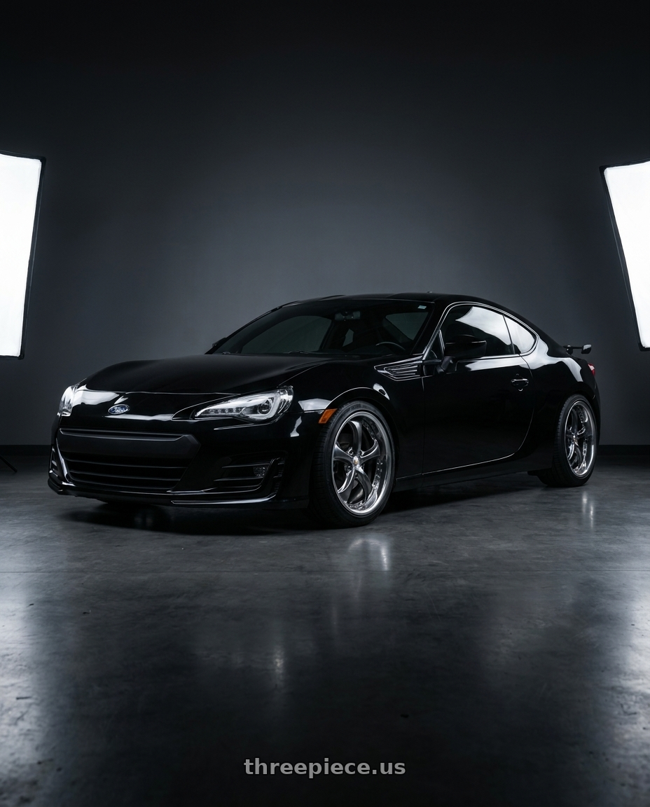 2019 Subaru BRZ, Limited with Work Wheels VS-KF 5x100 18x9.5+35 Brilliant Silver Black L Disk FULL REVERSE wheels