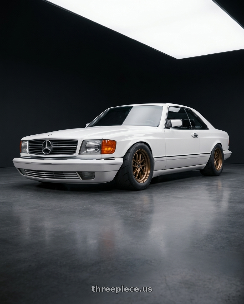 1987 Mercedes-Benz 560 SEC 5 with ARC AR5 5x115 18x8.5  +35 Bronze wheels