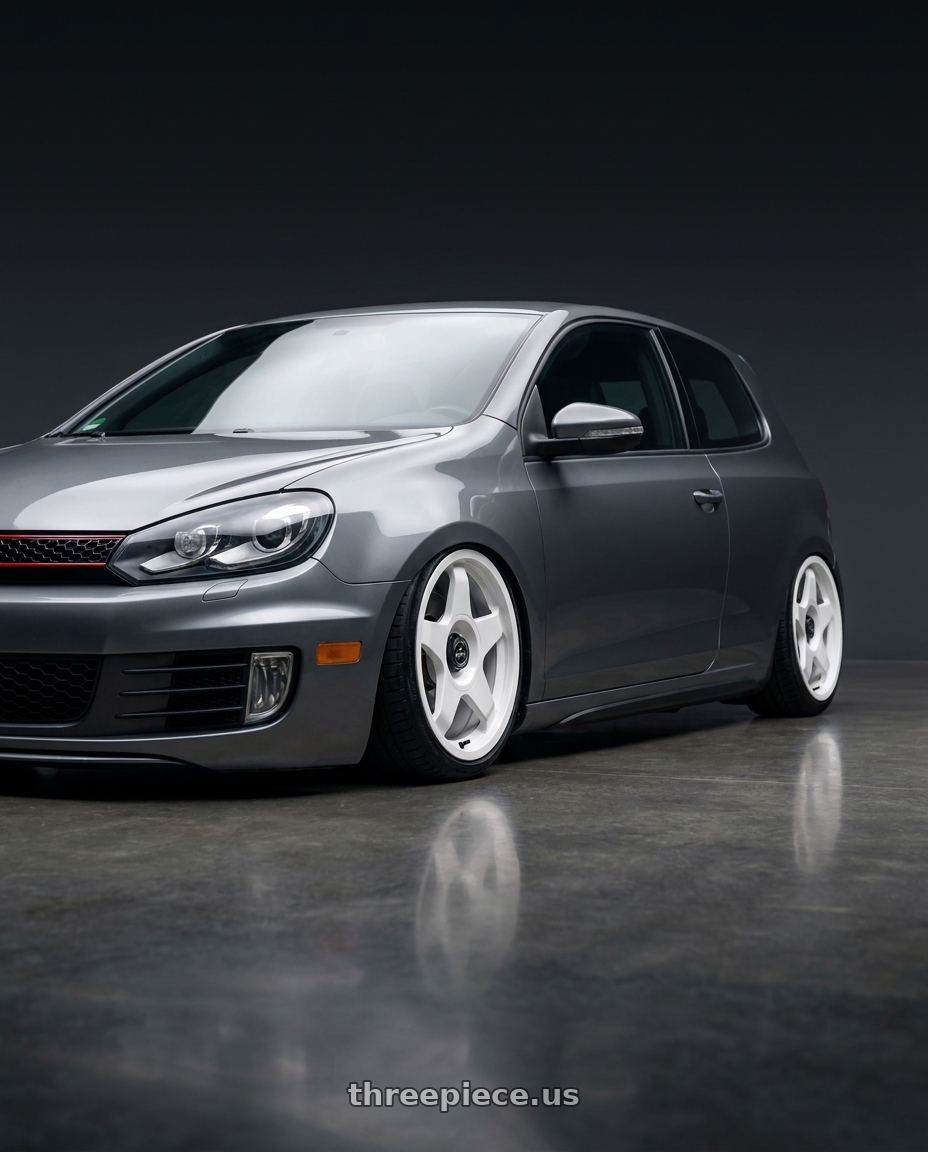 2013 Volkswagen GTI MK6 with fifteen52 CHICANE 5x112 / 5x120 18x8.5 +35 RALLY WHITE (GLOSS WHITE) wheels