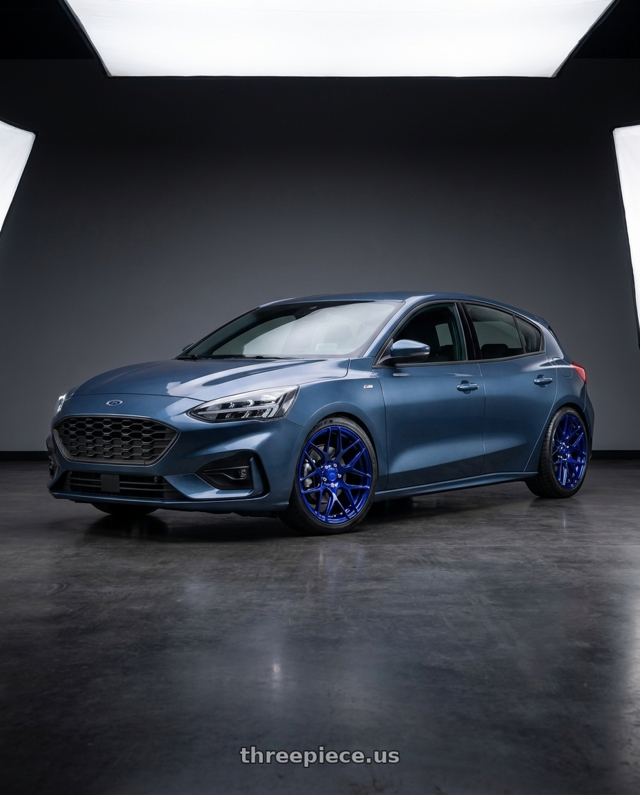 2020 Ford Focus Mk4 Hatchback St Line with MRR FS1 5x114.3 18x8.5  +20 Candy Blue wheels
