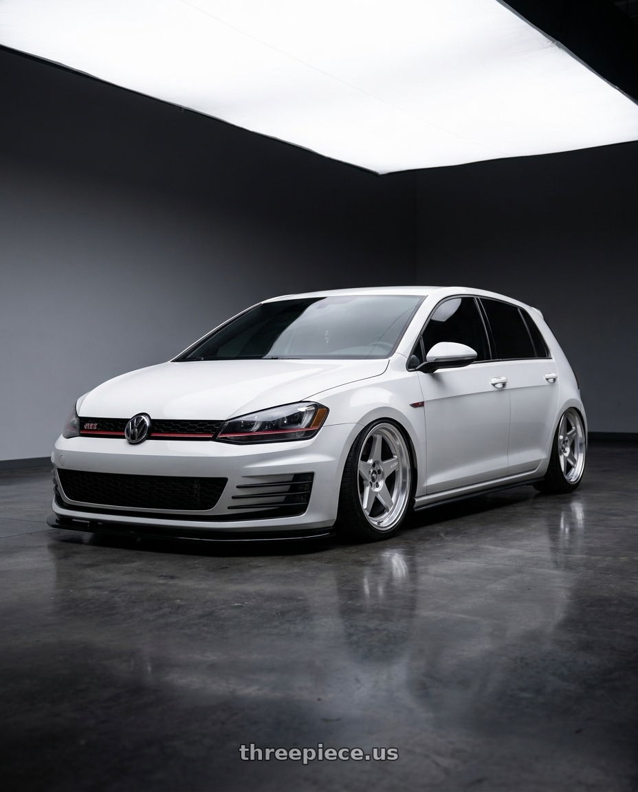2015 vw golf gti mk7 with ESR Wheels CR5 5x112 18x8.5 +35 Hyper Silver wheels