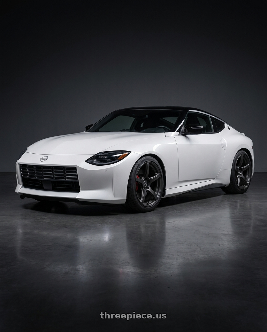 2024 Nissan Z performance with Work Emotion T5r 5x114.3 19x10.5 +15 Matte Graphite wheels