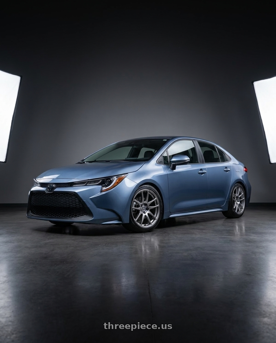 2023 toyota corolla le with Work Emotion Cr Kiwami 5x100 17x8 +35 Gt Silver wheels