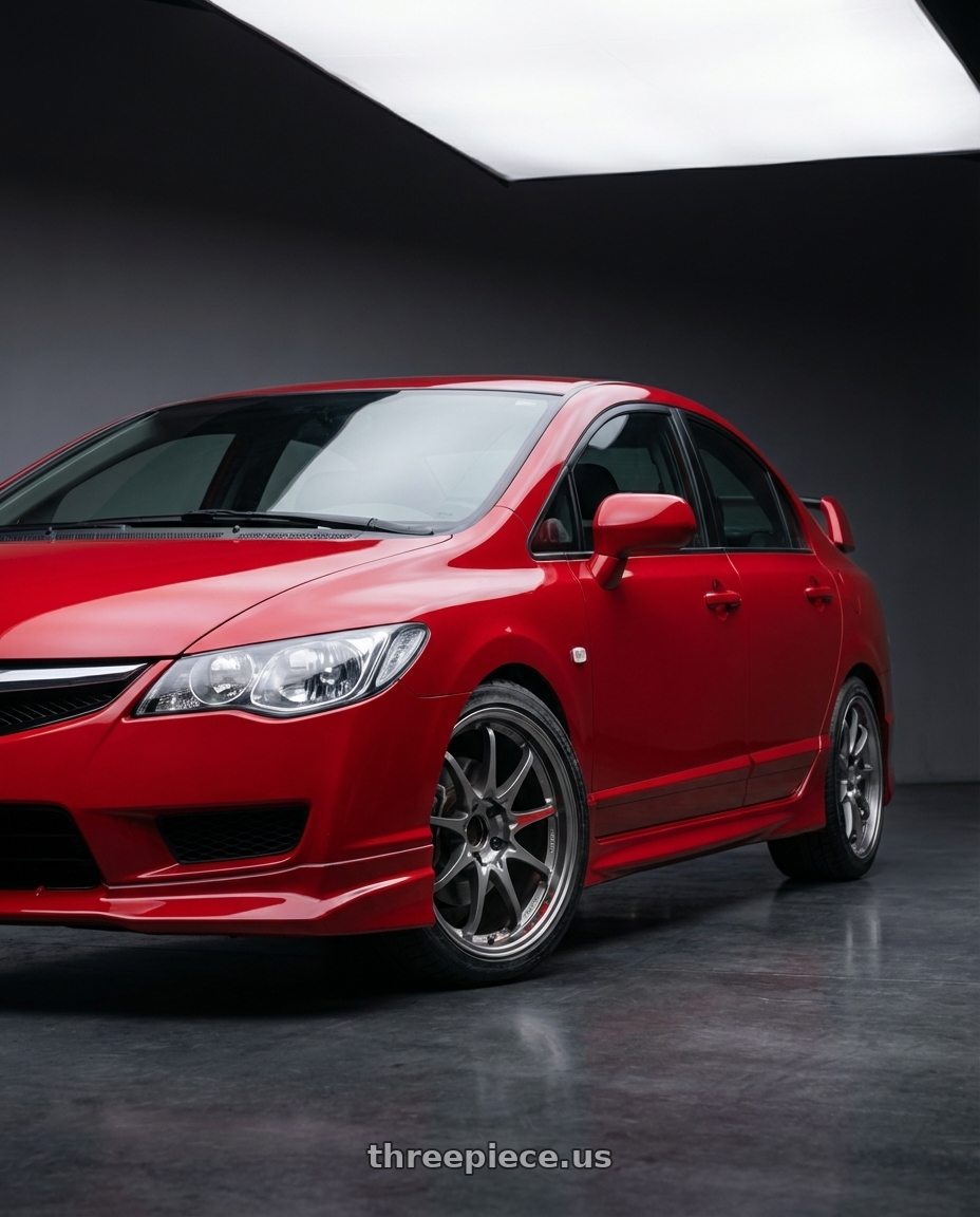 honda civic 2007 with Volk Racing CE28SL 5x100 18x8.0+48 wheels