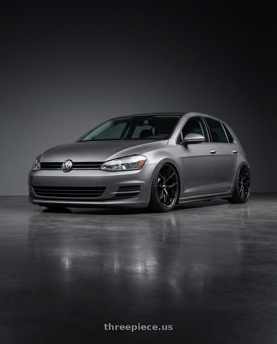 2019 Volkswagen GTI MK7 with BBS FI-R Evo 5x112 19x9.5+15 Satin Black wheels
