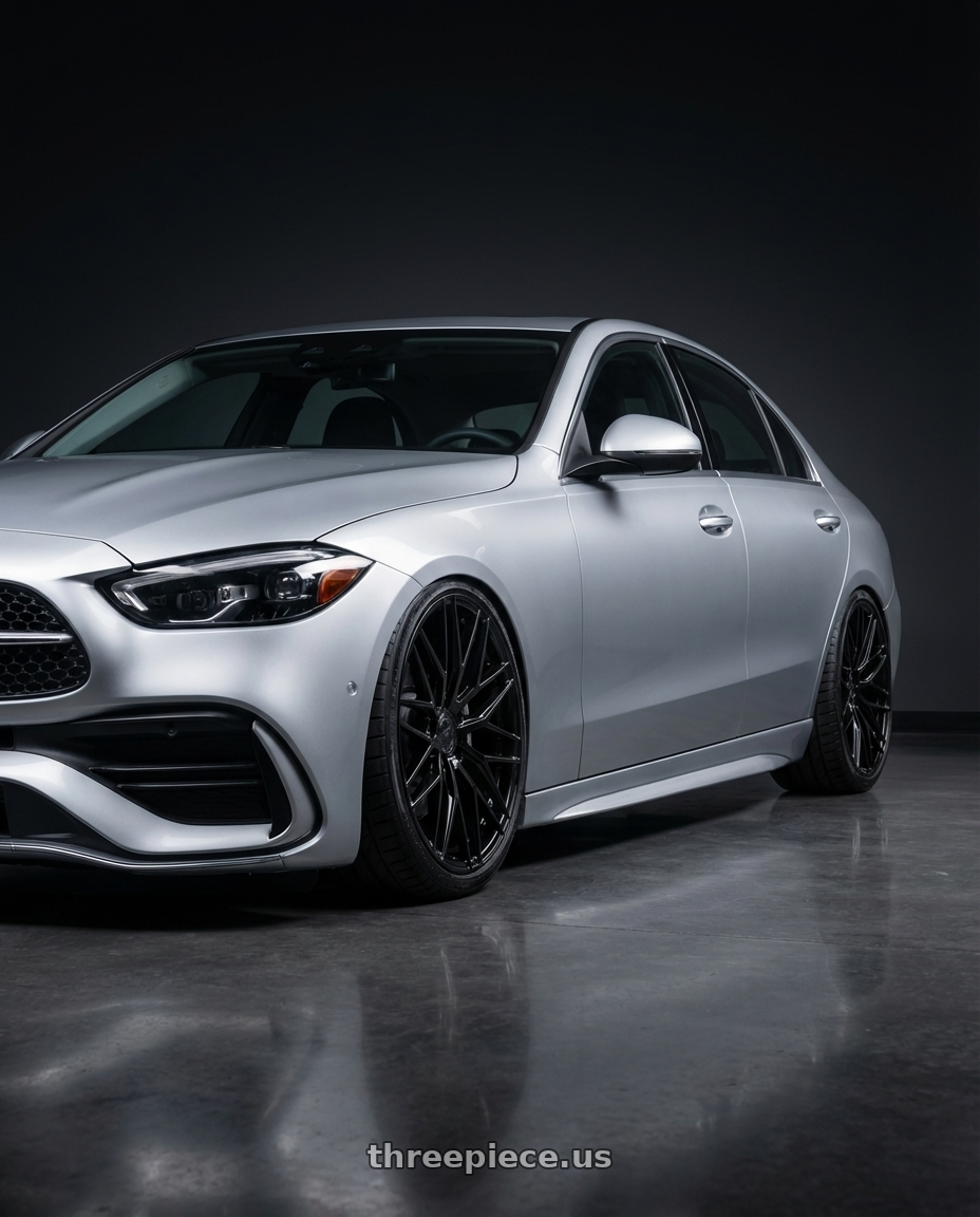 2022 Mercedes-Benz C-Class W206 with Avant Garde Wheels M520R 5X112 19x8.5 +35 Gloss Black wheels