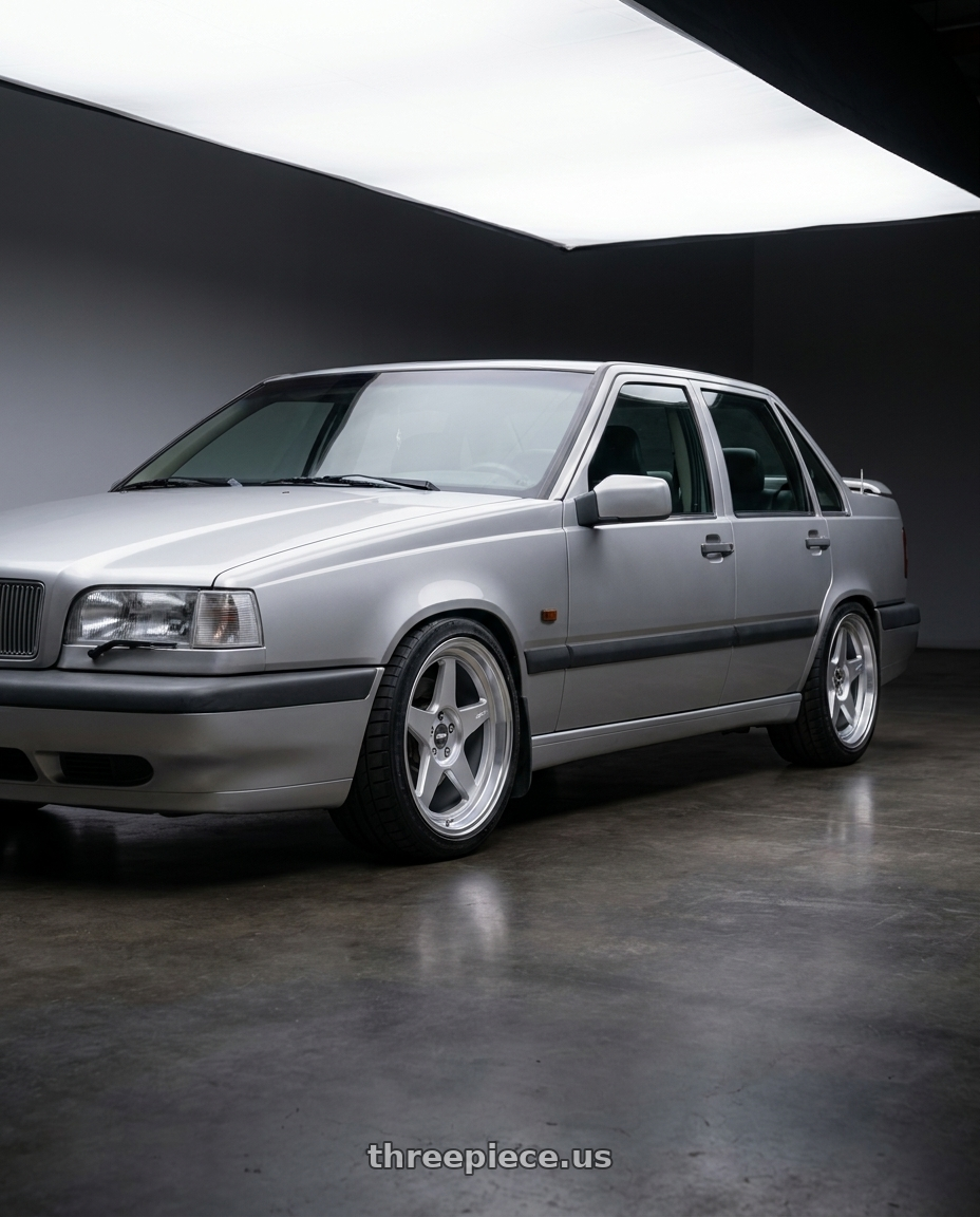 1996 Volvo 850 GLE, 850R Wing with ESR Wheels CR SERIES CR5 5x108 18x8.5 +30 Hyper Silver wheels