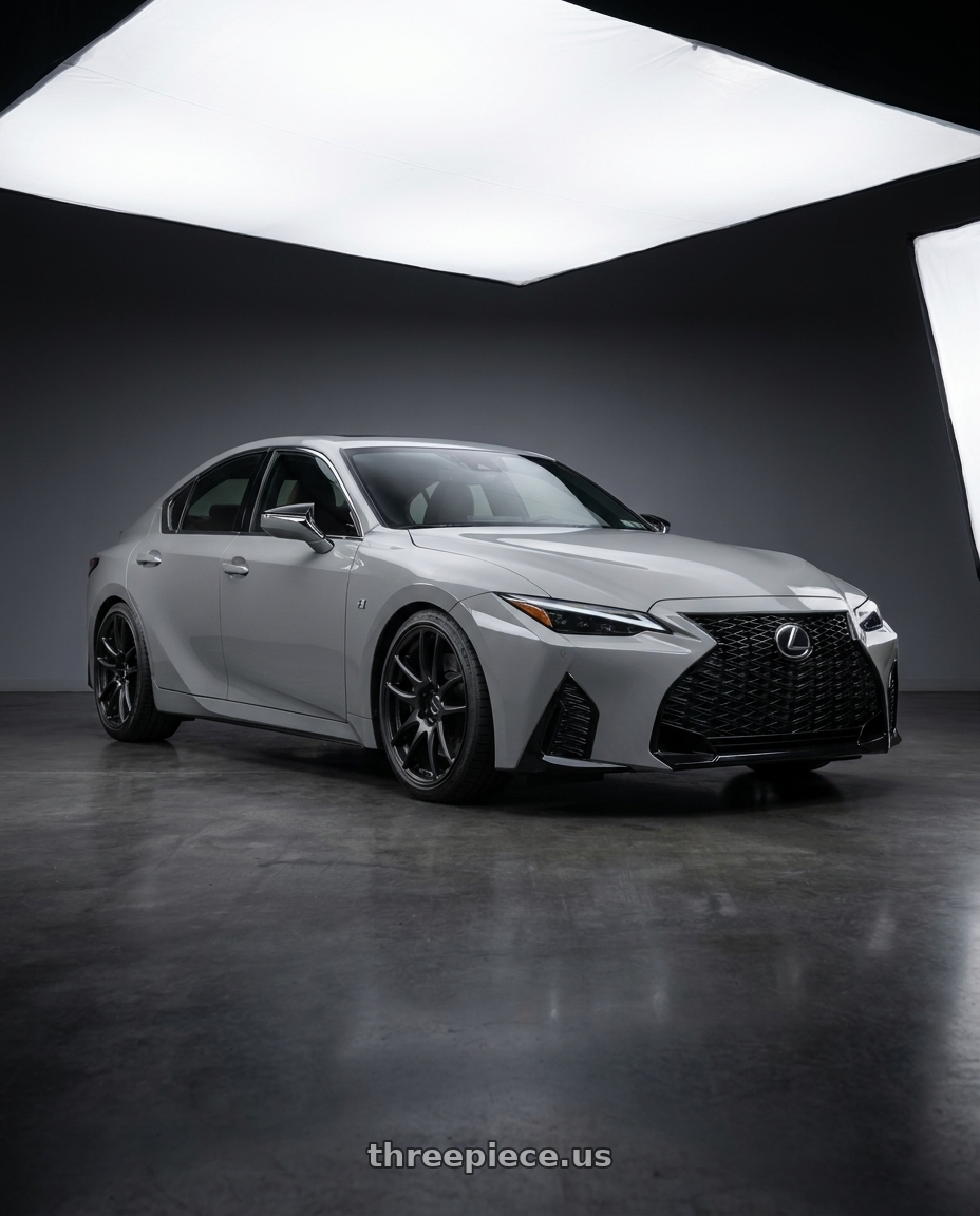 2024 Lexus IS350 with Work Emotion Cr Kiwami 5x100 18x8.5 +47 Matte Black wheels
