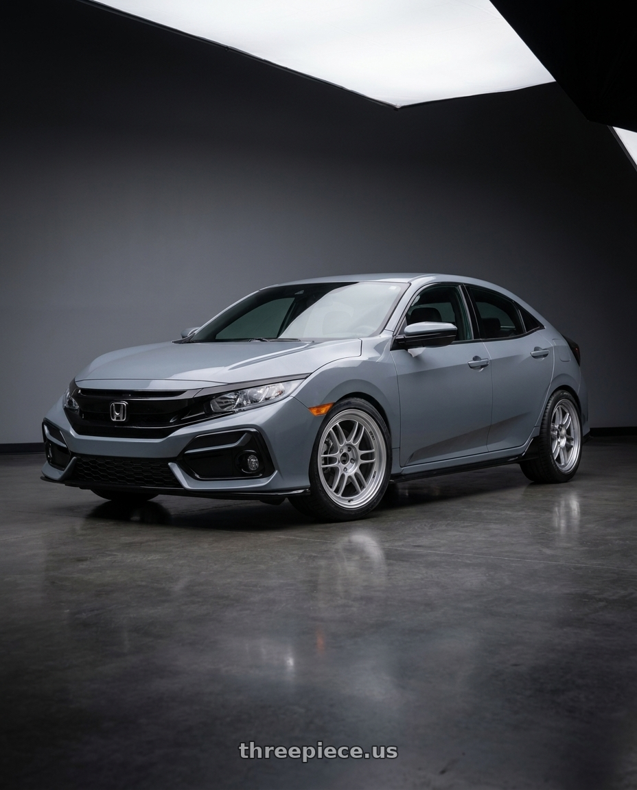 2021 Honda Civic Type R with Enkei RPF1 5x120 18x8.5+40 Silver wheels