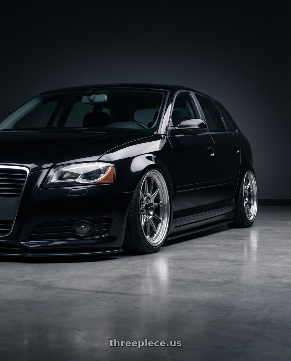 2012 Audi A3 8P with Konig Countergram 5x112 19x8.5+43 Hyper Chrome / Machined Lip wheels