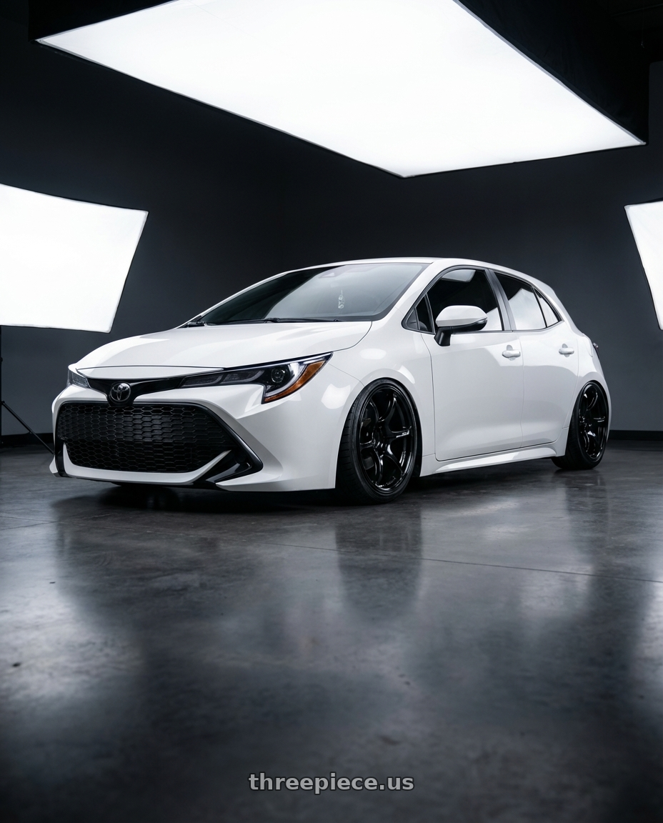 2023 Toyota Corolla Hatchback with Advan RGIII 5x114.3 18x9.0+25 Gloss Black wheels