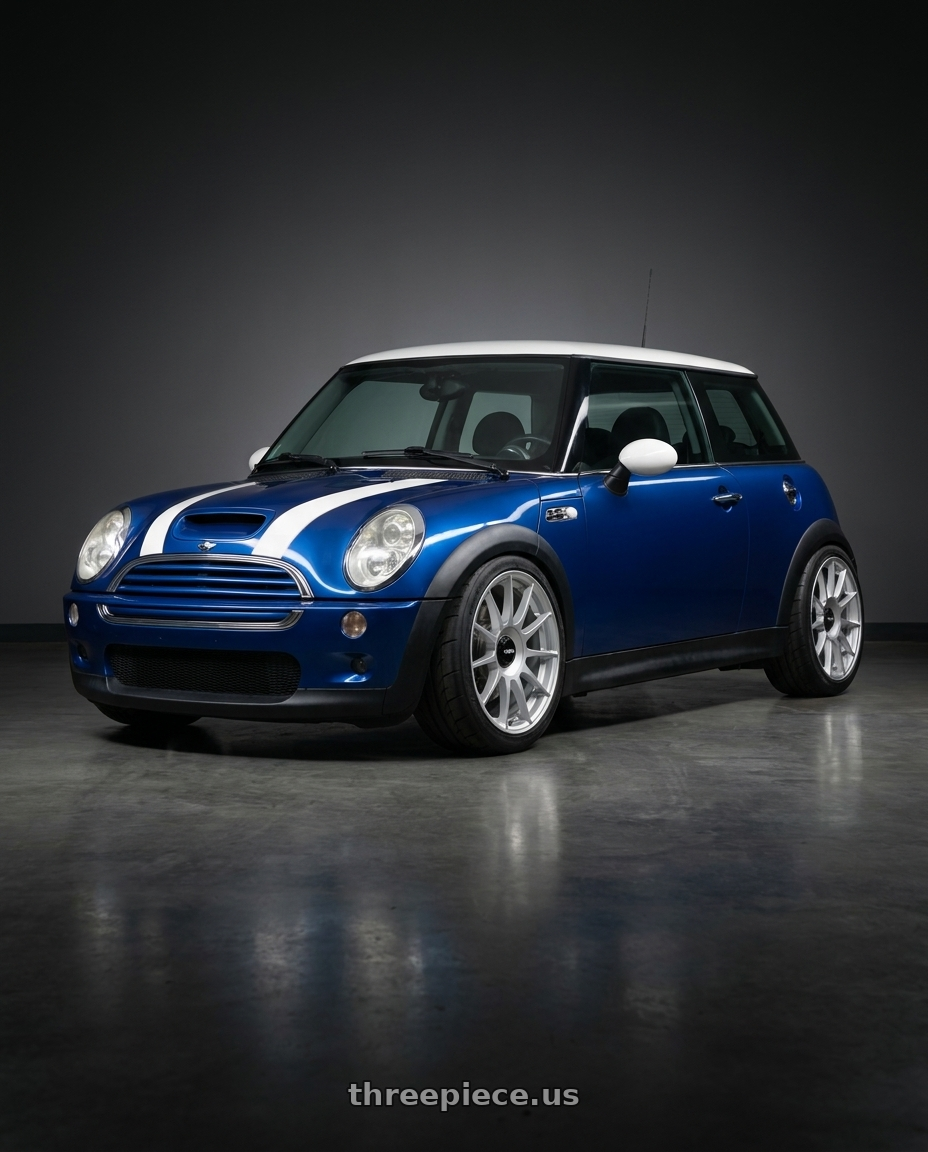 2005 Mini r53 with Rotiform 1PC R170 DTM 5X108/5X114.3 20X10 +40 SILVER wheels