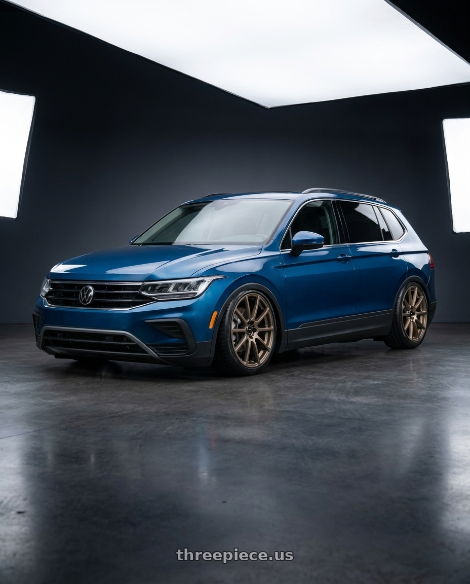 2023 Tiguan 280 with Focal 448BZ F-20 5x114.3 18x8 +25 Dark Satin Bronze wheels