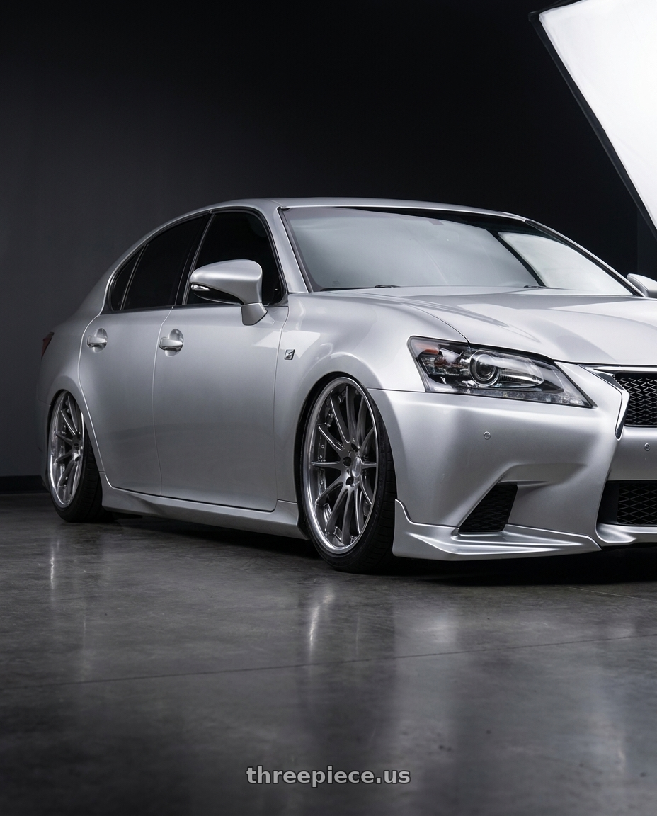 2015 Lexus gs350 with EXECUTOR CV04 5X112 19X13+6 NR Disk Titan Silver wheels