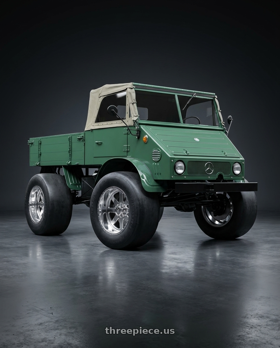 1959 mercedes benz unimog with American Force 11 Independence SS 8X180 26X16 -101 POLISHED wheels