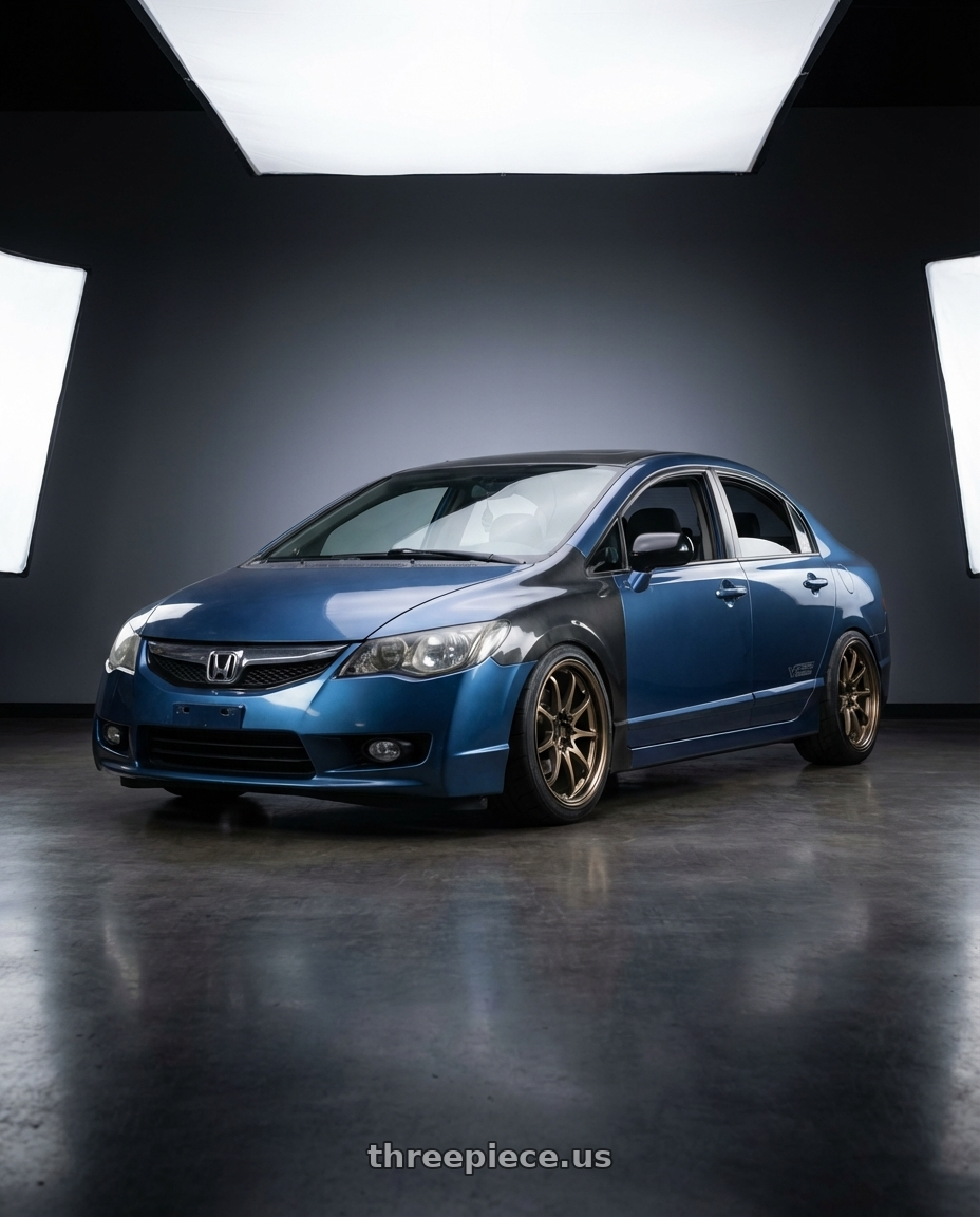 2009 acura csx with Volk Racing CE28N-PLUS 5x114.3 17x8 +38 SHINING BRONZE METAL wheels