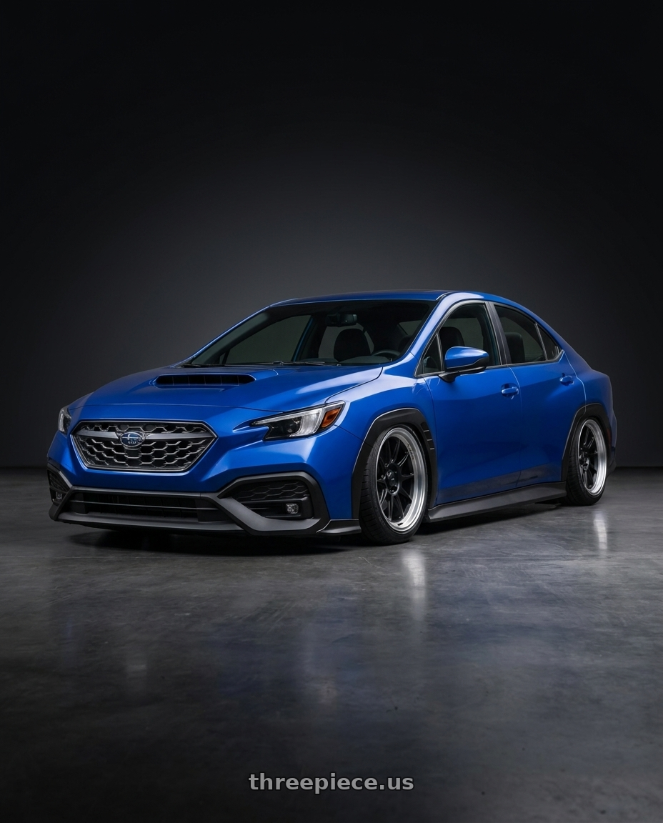 2024 Subaru WRX with Konig Countergram 5x114.3 19x9.5+35 Matte Black / Matte Machined Lip wheels