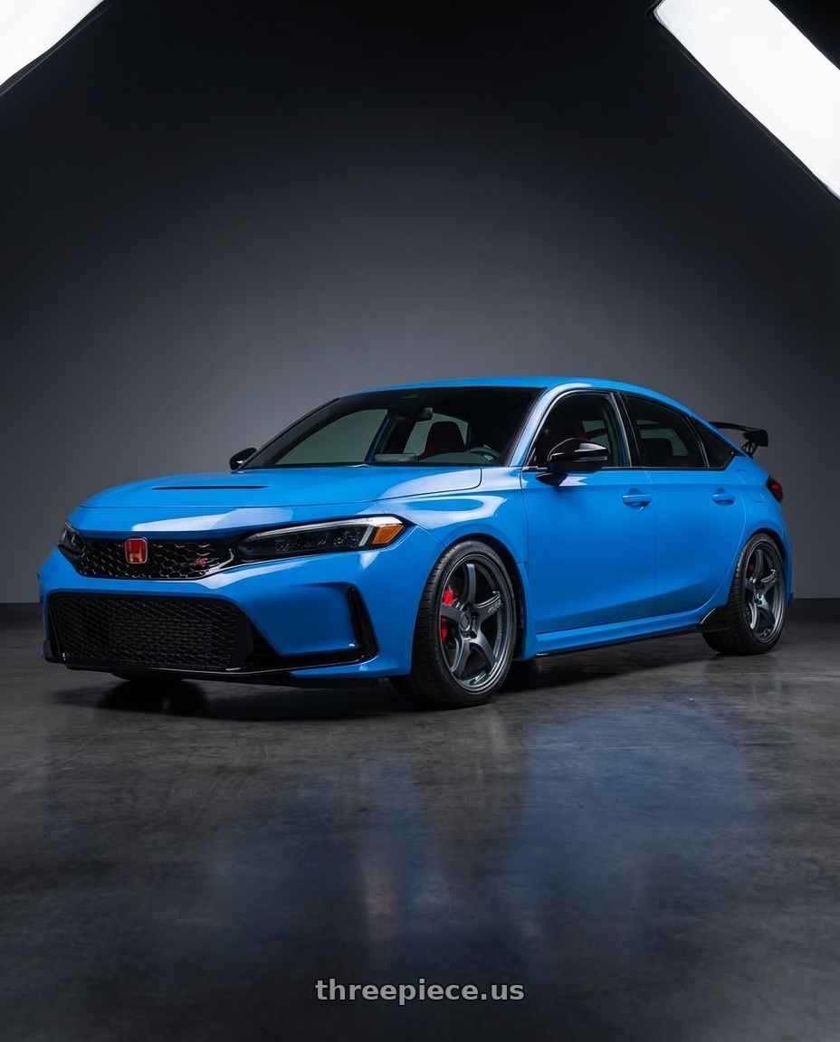 2024 Honda Civic Type R with Gram Lights 57CR 5x120 19x9.5+25 Gunblue II wheels