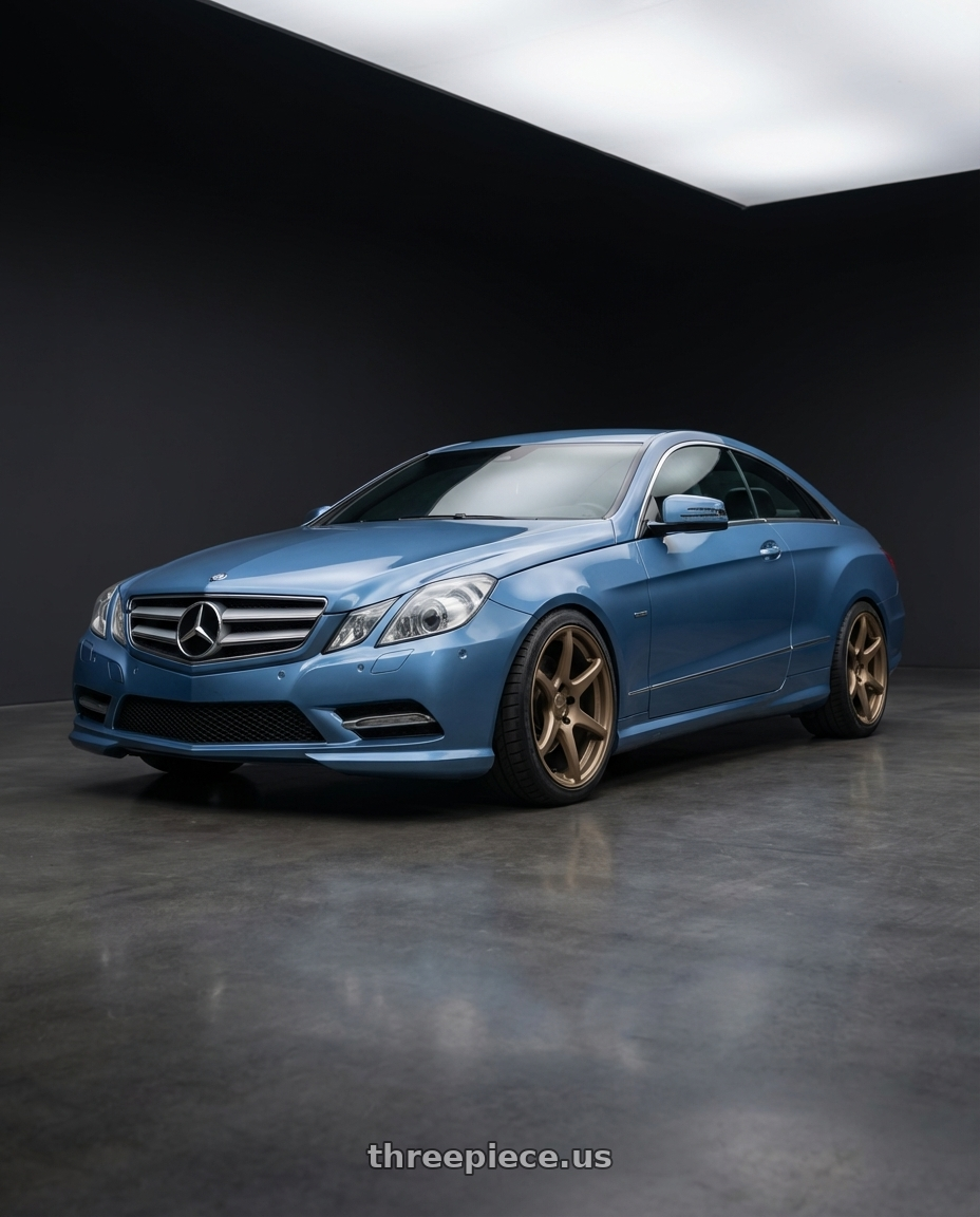 2014 Mercedes-Benz E-Class Coupe C207 with Kansei K11B Tandem 5X112 19x9.5 22 Bronze wheels
