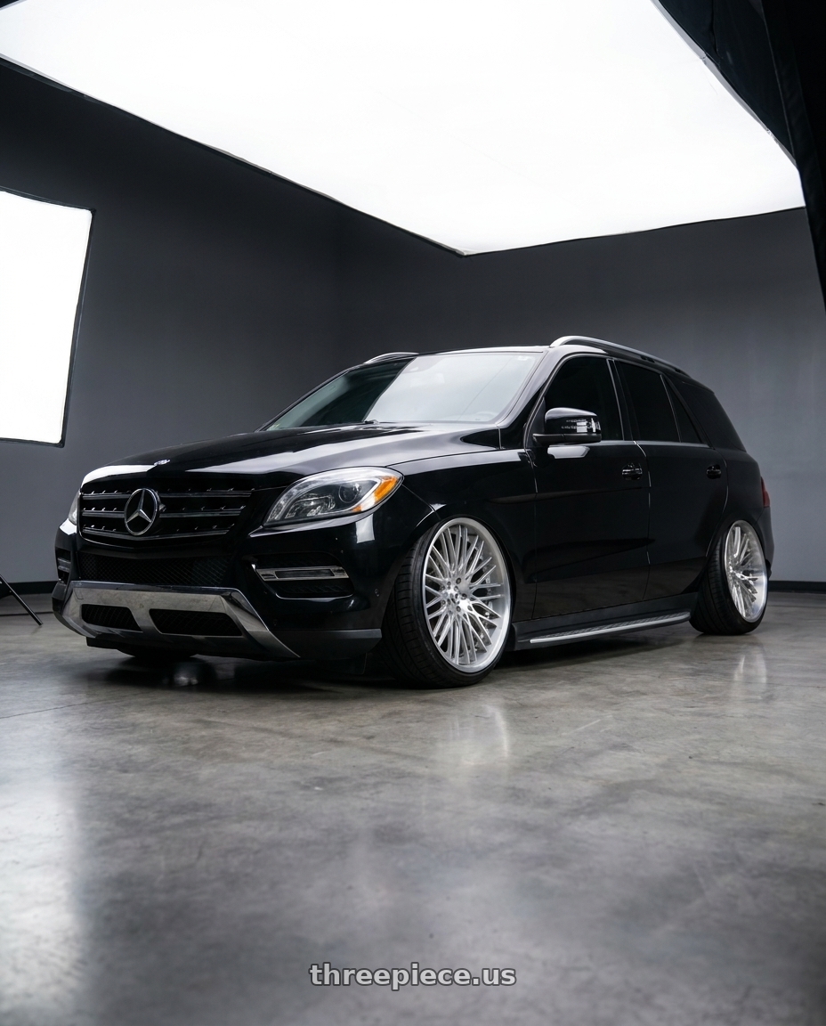 2014 Mercedes ML550 with Asanti Forged CX857 5x120 22x9 +30 Brushed wheels